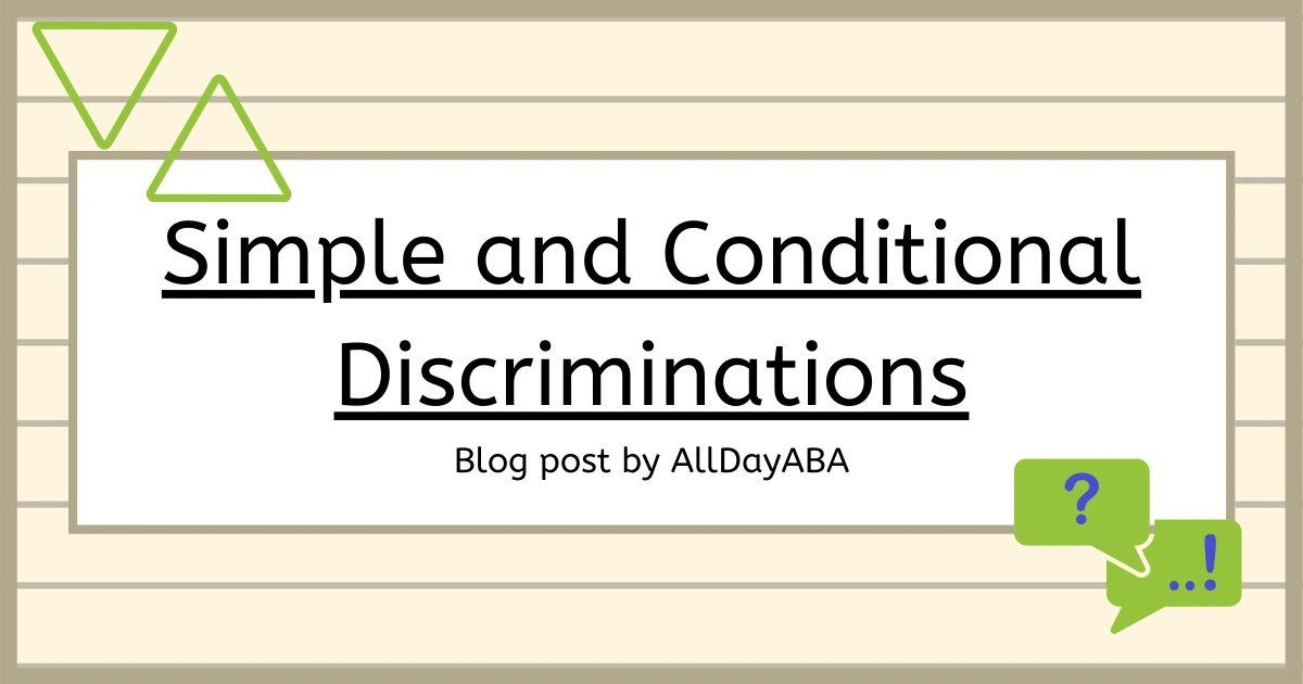 Simple and conditional discriminations section g 10